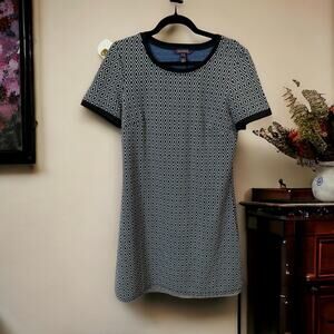 Long Tall Sally Tunic Dress Short Sleeve Diamond Jacquard US 8 UK 12 EU 40